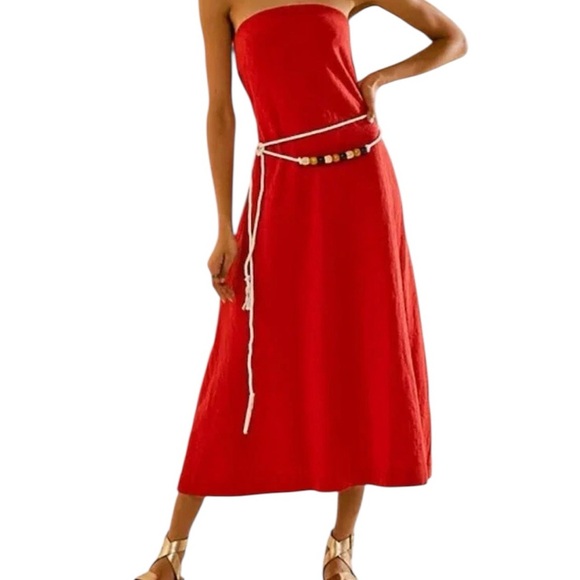 Free People Beach Peyton Maxi Valiant Poppy Size Medium - Picture 1 of 7